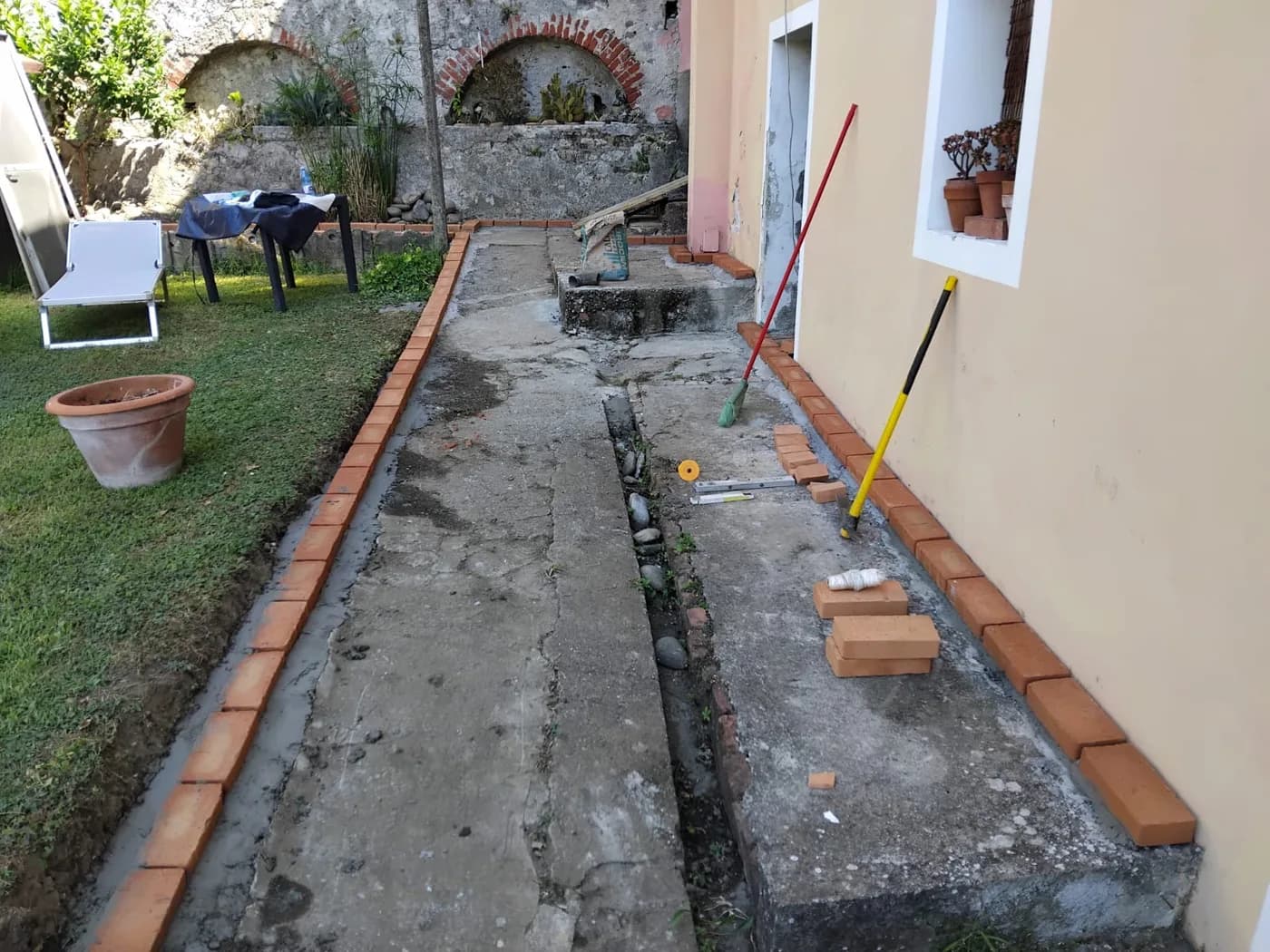 Preparazione del camminamento